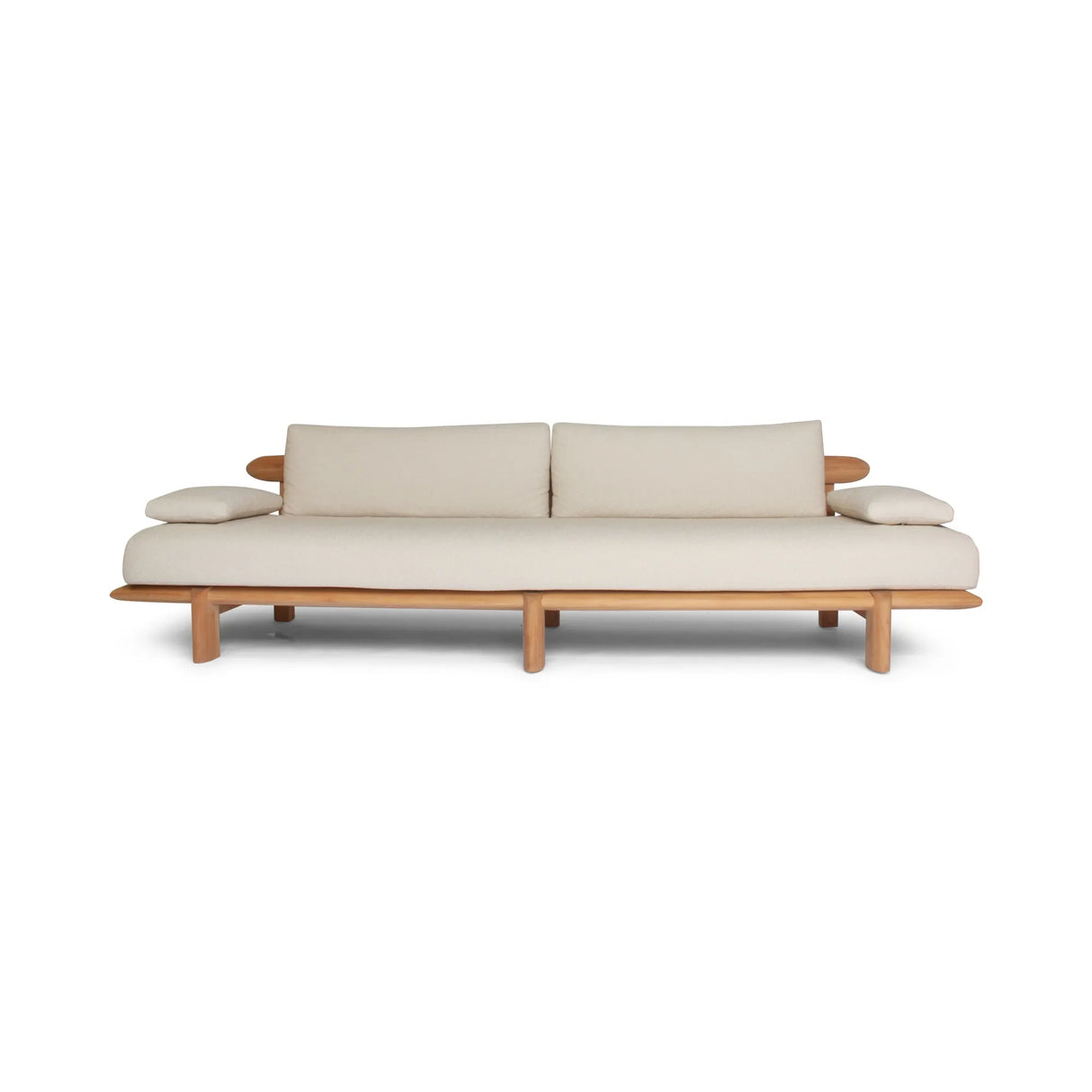 3-Sitzer Garten Sofa Lounge Livorno aus Teakholz, 298x92×72 cm - ZEN ZONE Furniture
