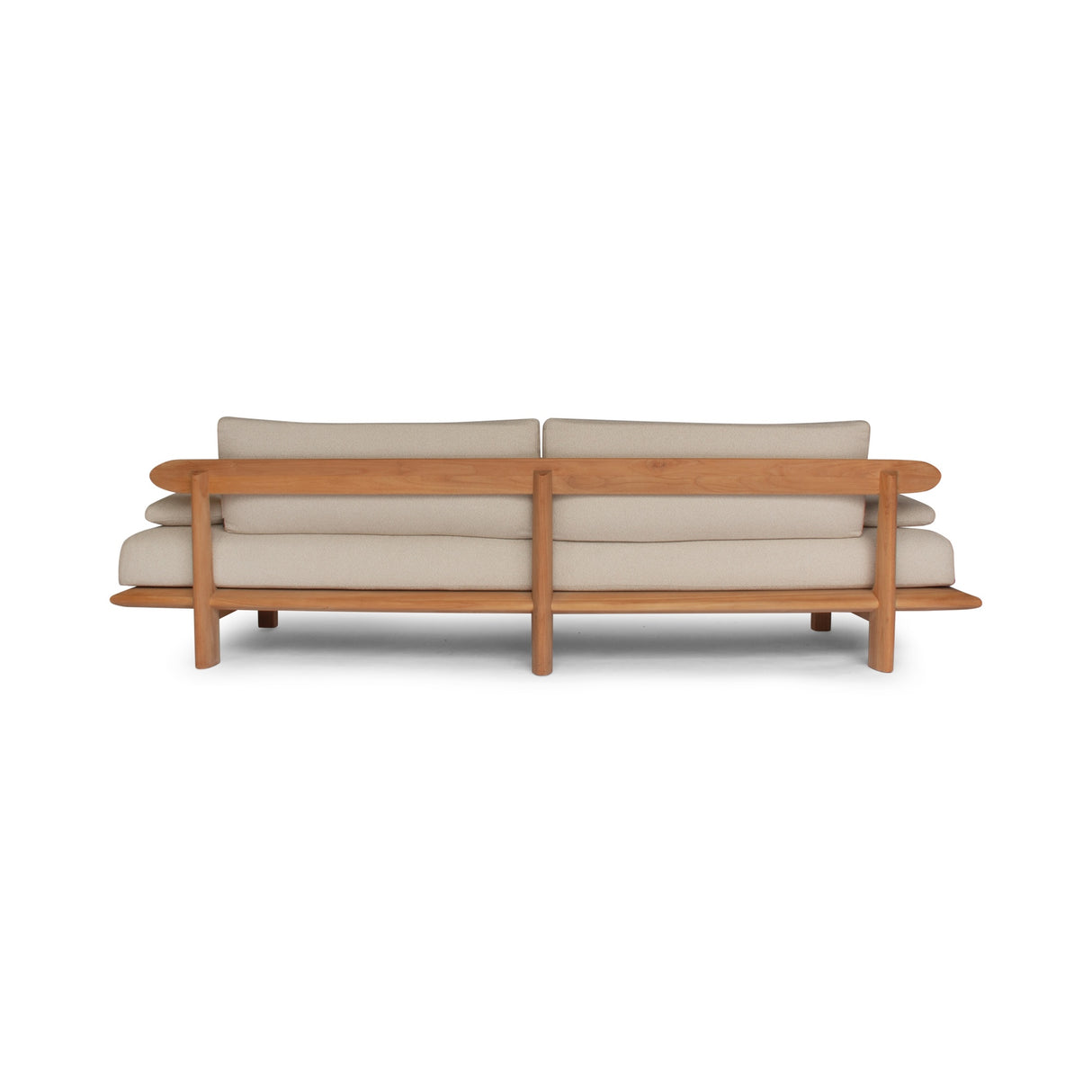 3-Sitzer Garten Sofa Lounge Livorno aus Teakholz, 298x92×72 cm - ZEN ZONE Furniture