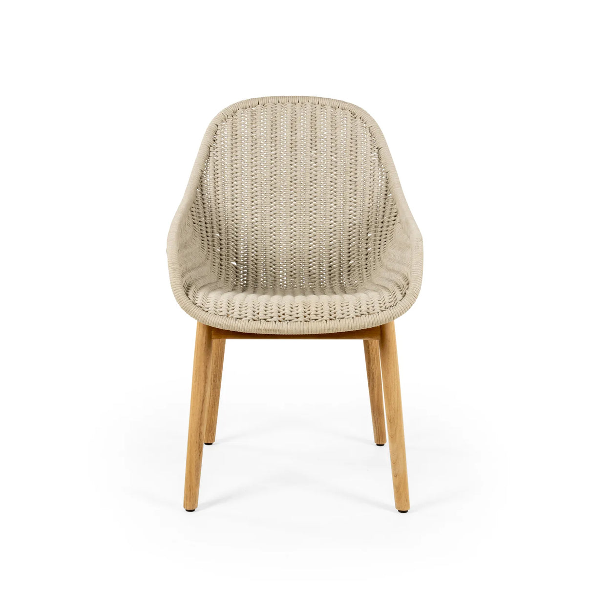 Forli Gartenstuhl mit Armlehnen aus Teakholz und Seil - ZEN ZONE Furniture