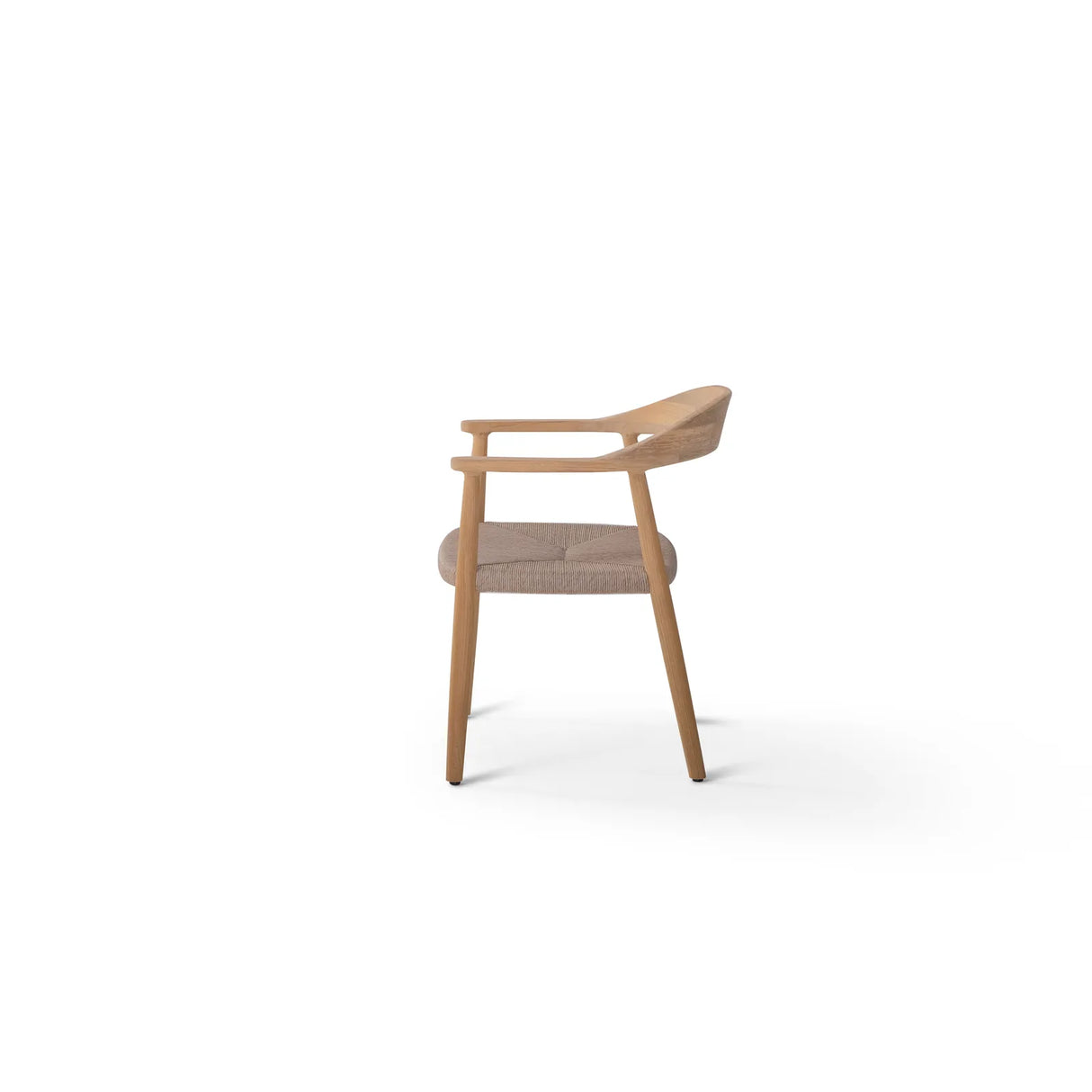 Naxos Gartenstuhl mit Armlehnen aus Teakholz und Leinen - ZEN ZONE Furniture