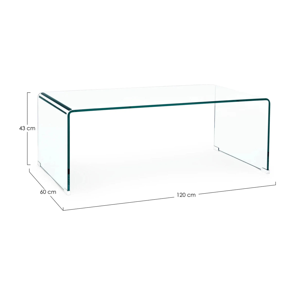 Iride Couchtisch Glas 120x60 cm - ZEN ZONE Furniture