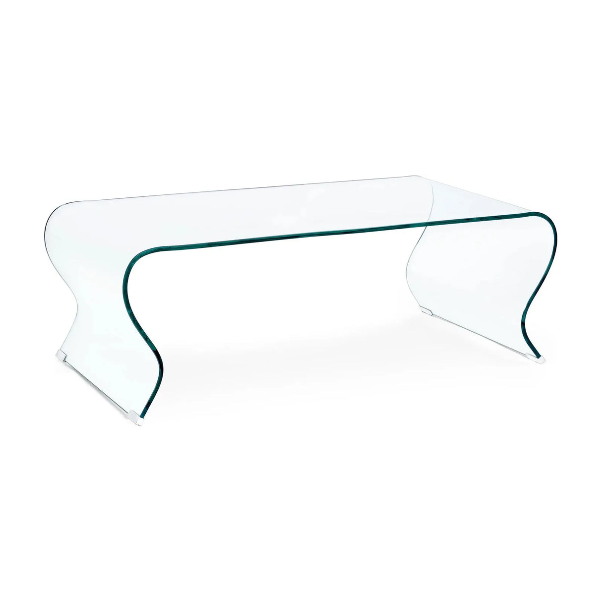Iride Couchtisch Rect Curl Glas 120x60 cm - ZEN ZONE Furniture