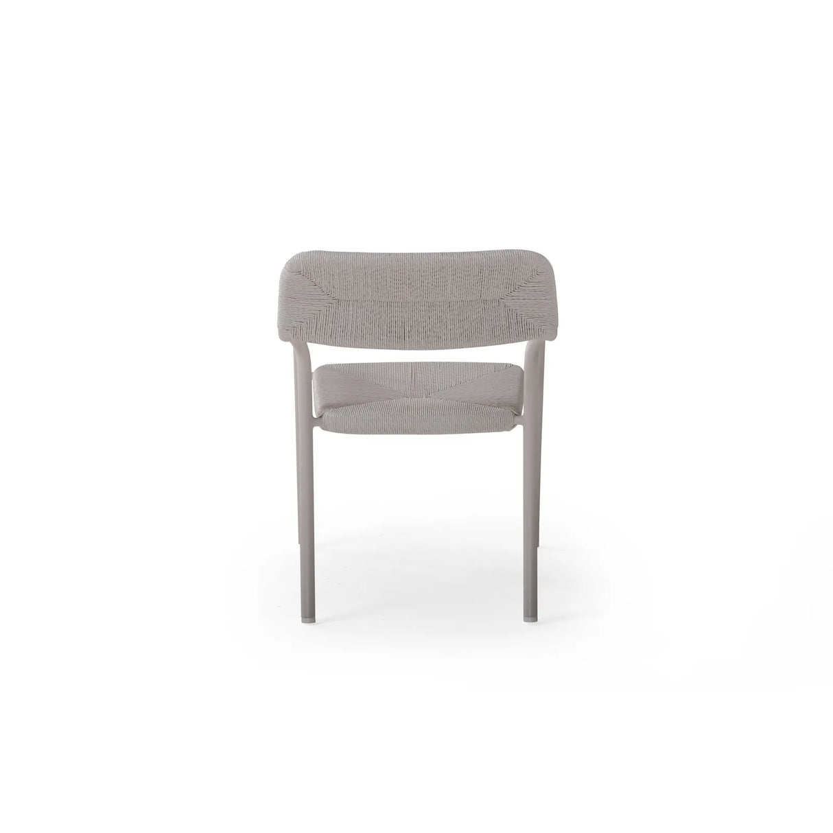 Granelli Gartenstuhl mit Armlehnen aus Aluminium und Geflecht Grau - ZEN ZONE Furniture