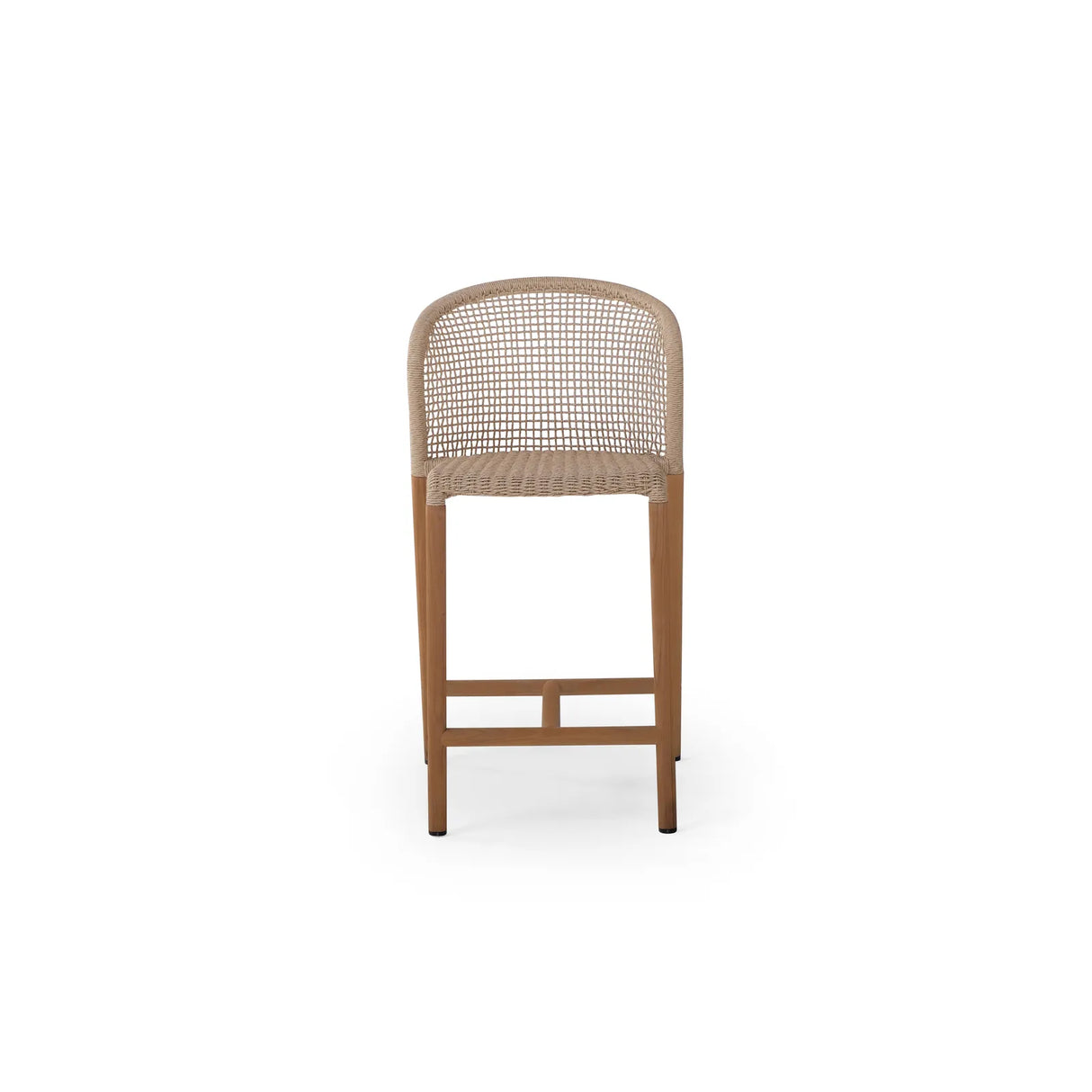 Garten Barhocker Barletta, Geflecht in Beige, 56.5×51.5×96.5 cm - ZEN ZONE Furniture