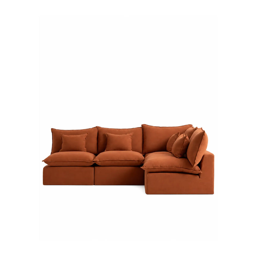 Modulares 4-Sitzer-Ecksofa Anarela mit abnehmbarem Bezug aus 100 % Leinen, 287 x 197 cm / 197 x 287 cm, FSC Mix Credit