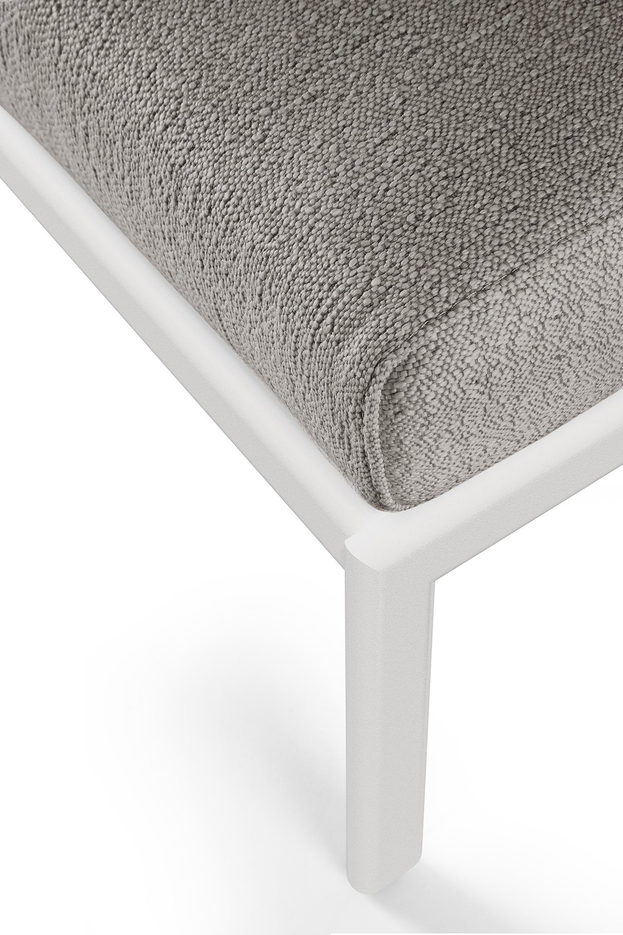 Jack Gartenhocker - Aluminium - weiß - Mocha Stoff - 70 x 53 x 41 cm - ZEN ZONE