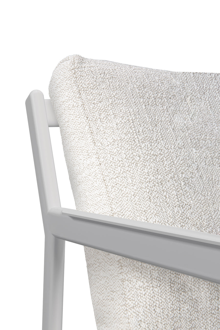 Jack Garten-Loungestuhl - Aluminium - weiß - Off White Stoff - 74 x 89 x 74 cm - ZEN ZONE