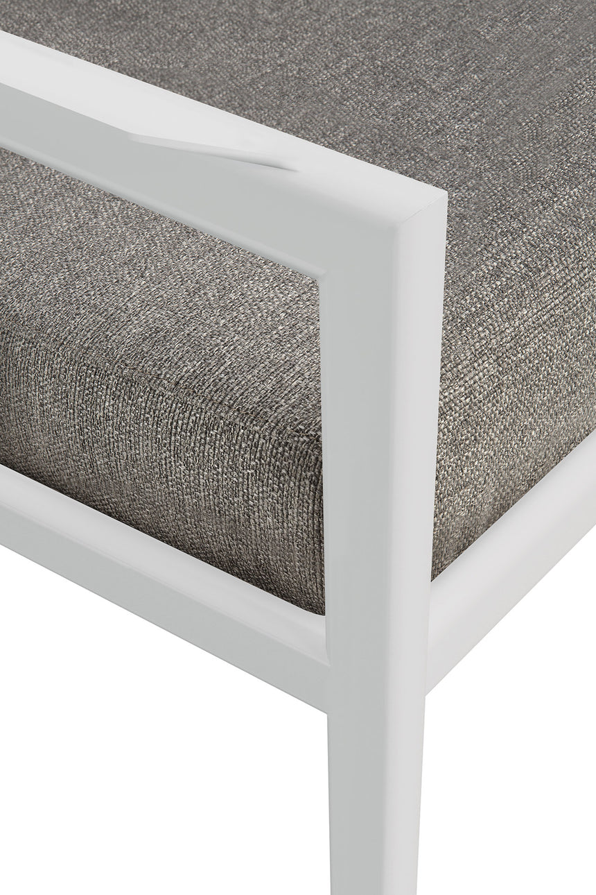 Jack Garten-Loungestuhl - Aluminium - weiß - Mocha Stoff - 74 x 89 x 74 cm - ZEN ZONE