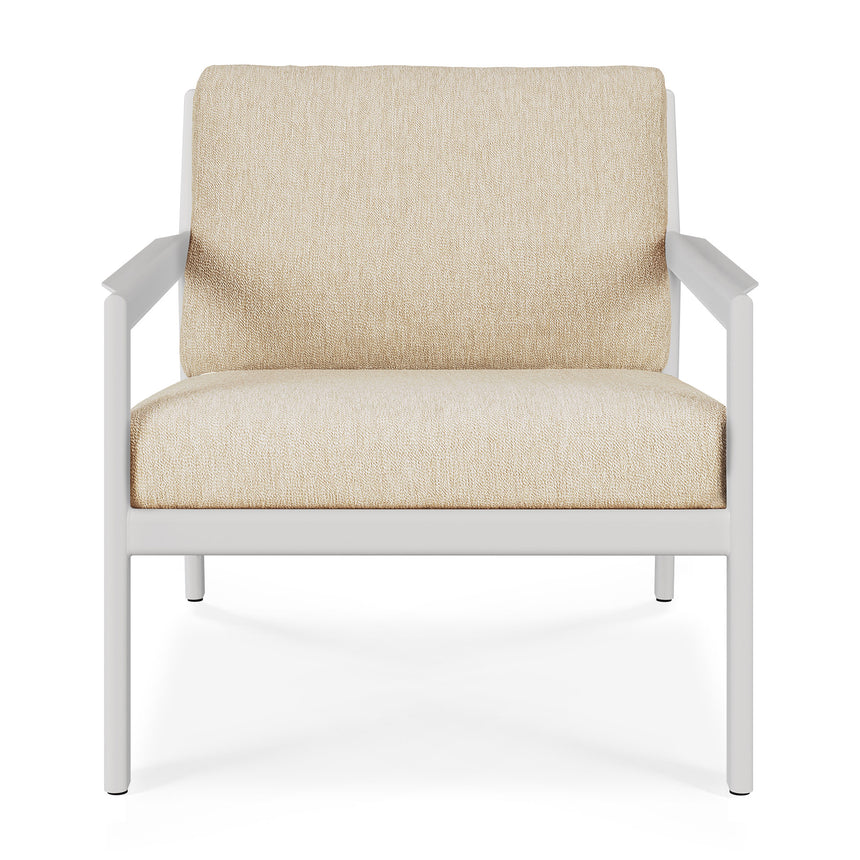 Jack Garten-Loungestuhl - Aluminium - weiß - Naturstoff - 74 x 89 x 74 cm - ZEN ZONE