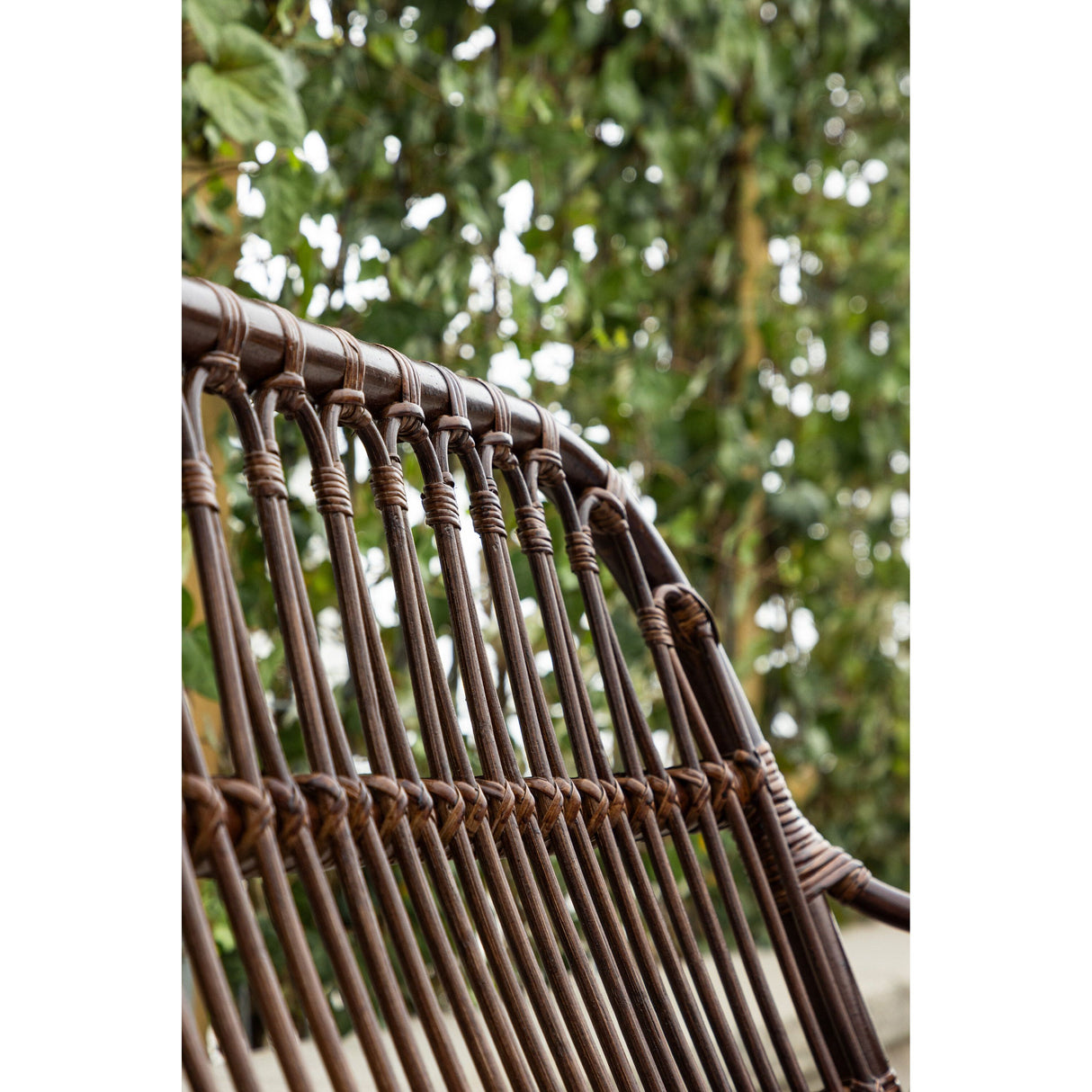 Nella 2-Sitzer Sofa Rattan - Walnuss dunkel / Beige - ZEN ZONE Furniture