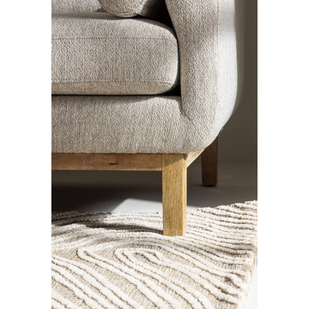 Olympos 3-Sitzer Sofa - Holzoptik / Beige - ZEN ZONE Furniture