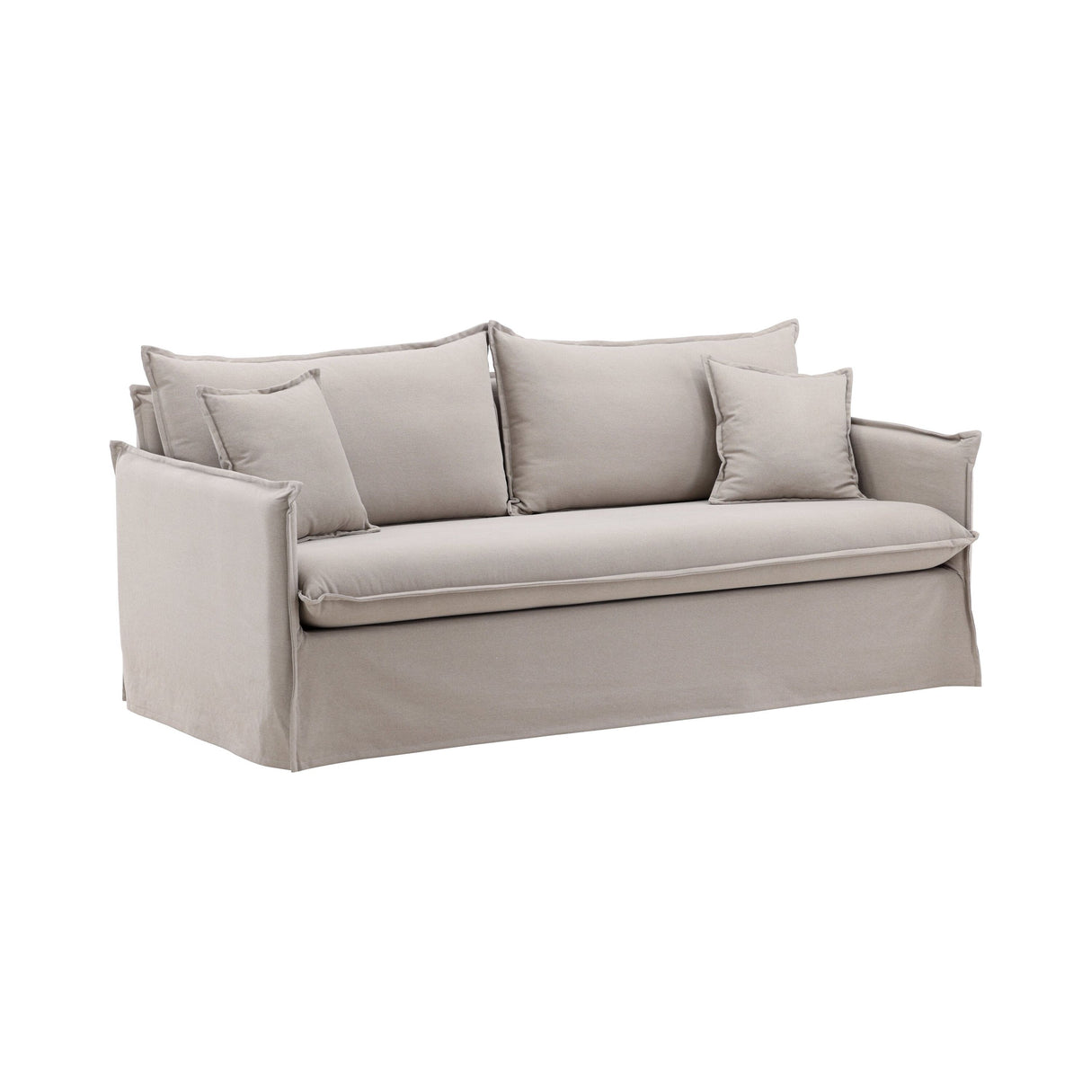 Nova 3-Sitzer Sofa - Braunes Leinen - ZEN ZONE Furniture