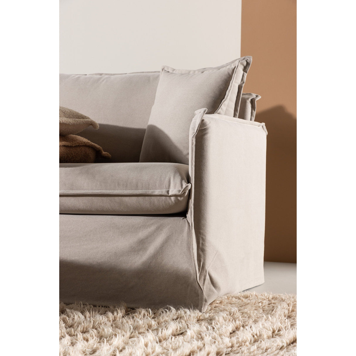 Nova 3-Sitzer Sofa - Braunes Leinen - ZEN ZONE Furniture