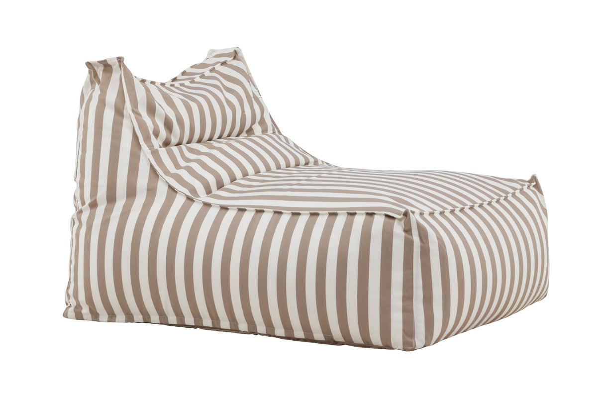 Redang Relaxbag Stoff Weiss/Beige gestreift 118x94x83 - ZEN ZONE Furniture