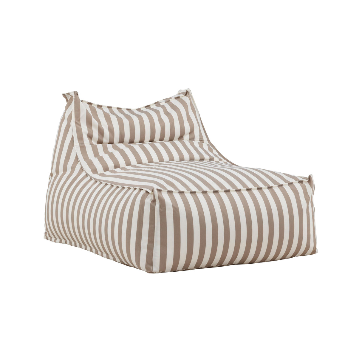 Redang Relaxbag Stoff Weiss/Beige gestreift 118x94x83 - ZEN ZONE Furniture
