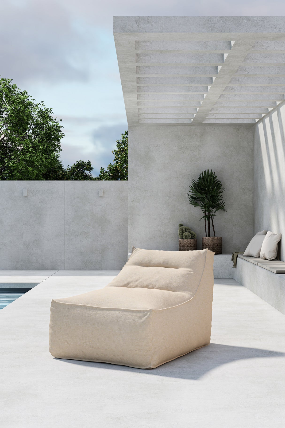 Redang Relaxbag Stoff Beige 118x94x83 - ZEN ZONE Furniture