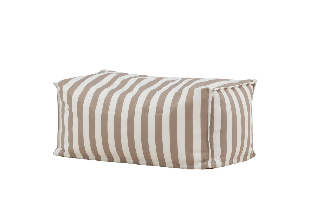 Redang Ottomane Stoff Weiss/Beige gestreift 75x40x33 - ZEN ZONE Furniture