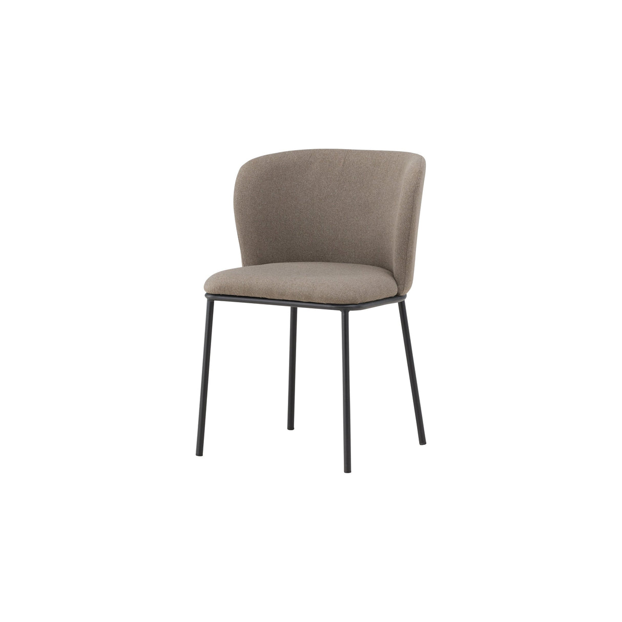 Edina Esszimmerstuhl 2er-Pack - Schwarz / Braunes Leinen - ZEN ZONE Furniture