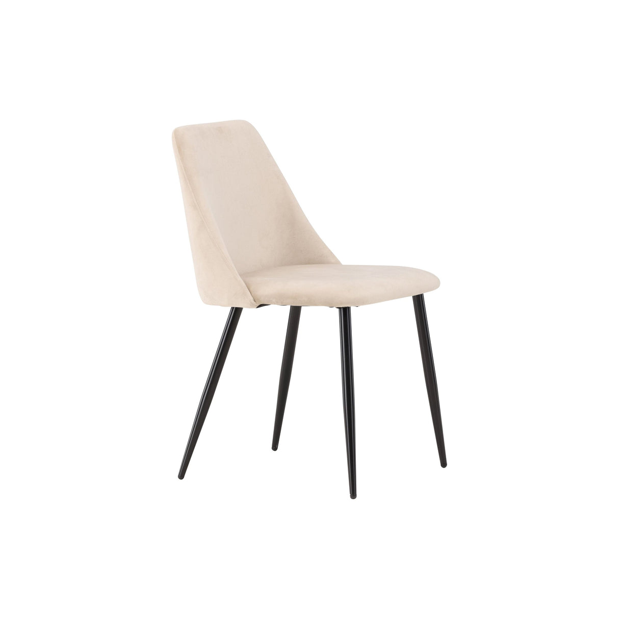 Night Esszimmerstuhl 2er-Pack - Schwarz / Beige Samt - ZEN ZONE Furniture