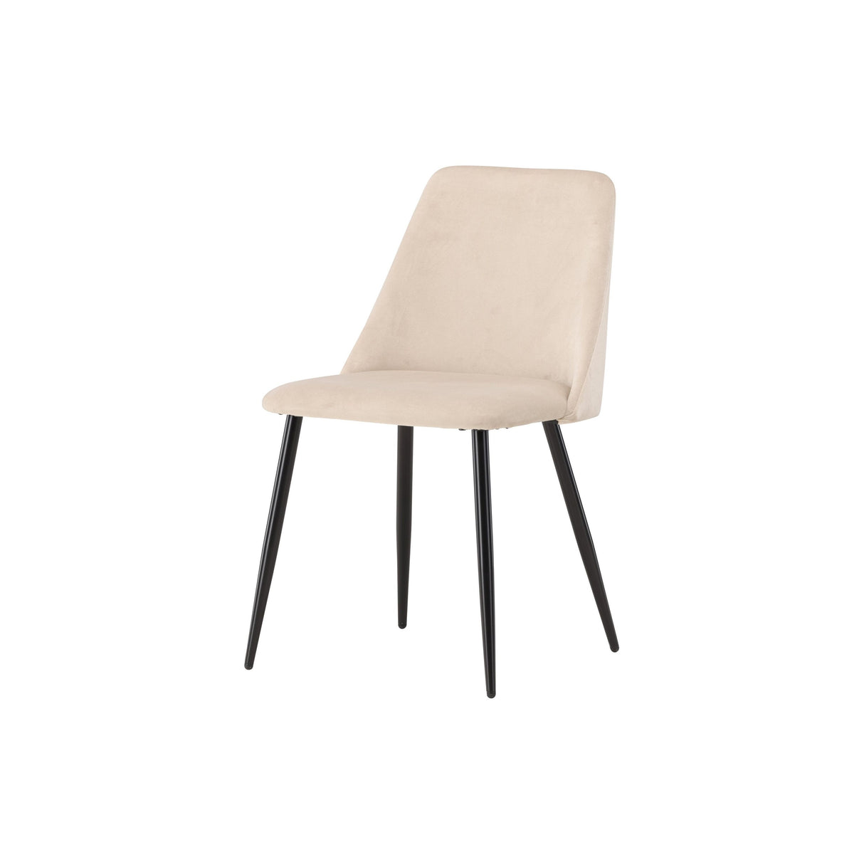 Night Esszimmerstuhl 2er-Pack - Schwarz / Beige Samt - ZEN ZONE Furniture