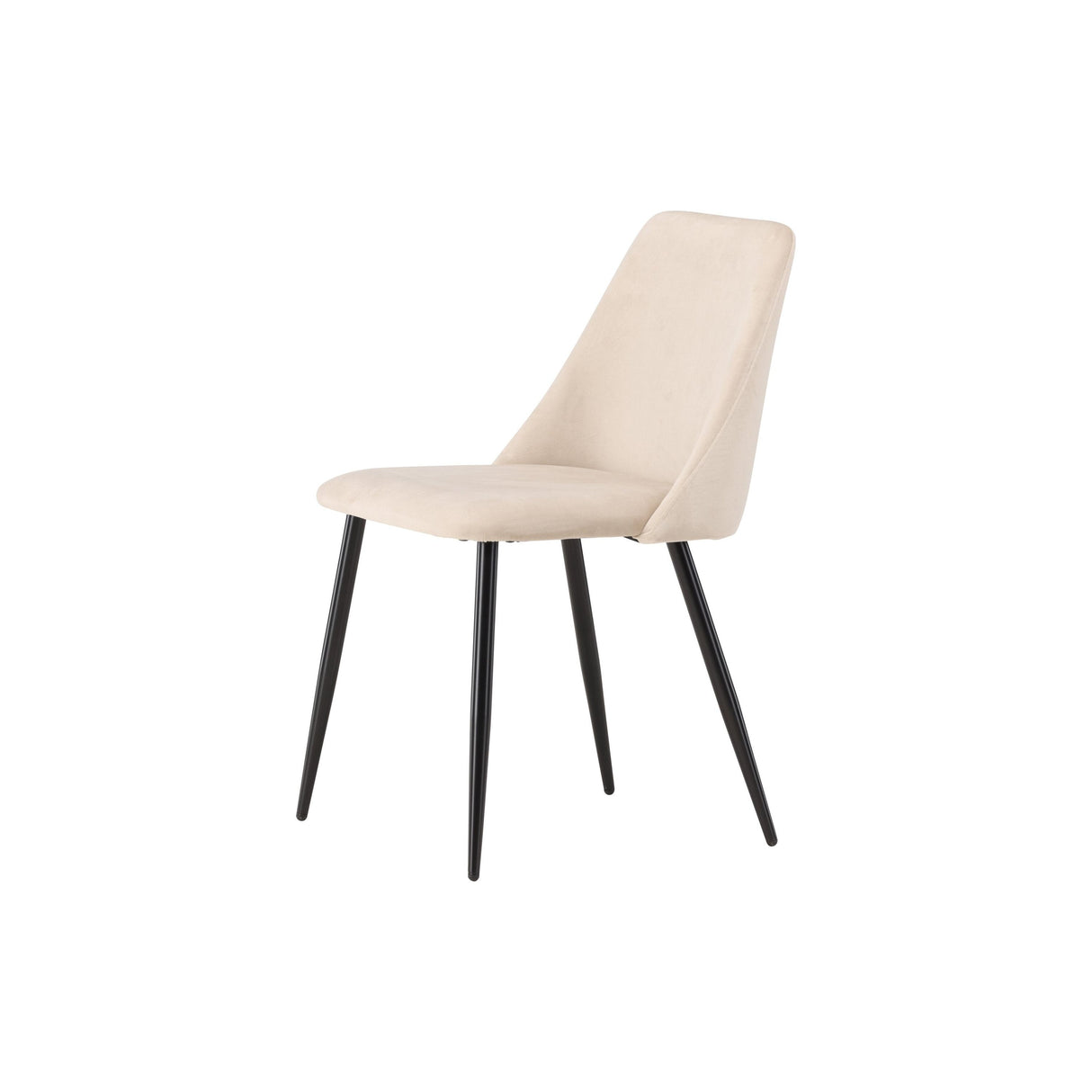 Night Esszimmerstuhl 2er-Pack - Schwarz / Beige Samt - ZEN ZONE Furniture