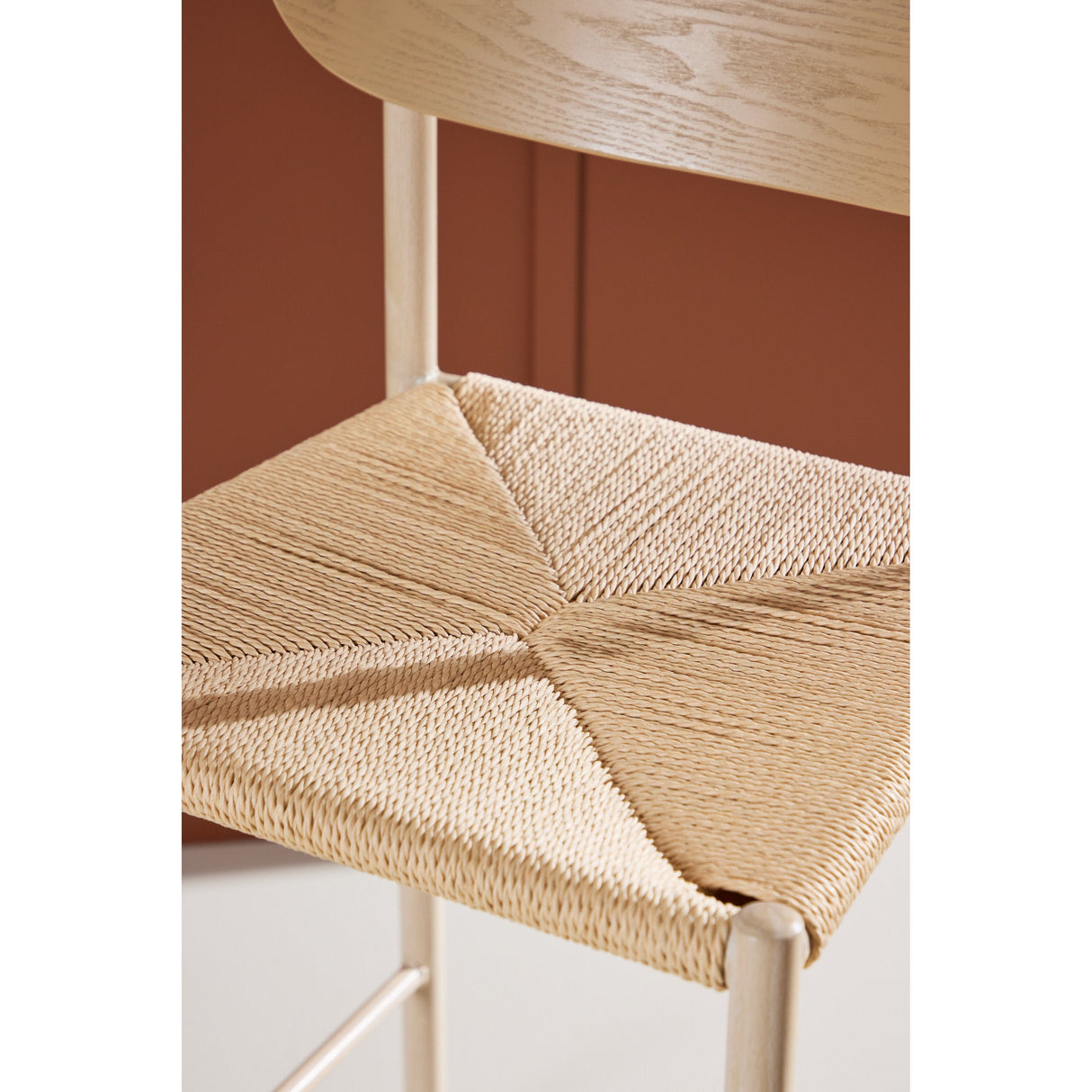 Polly Barhocker mit Rückenlehne - Whitewash / Nature Rope - ZEN ZONE Furniture