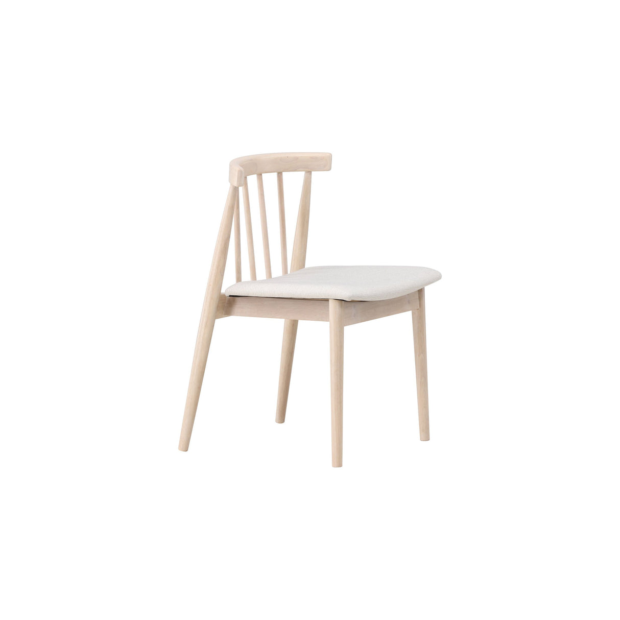 Flora Esszimmerstuhl 2er-Pack - Whitewash Beine / Beige Stoff - ZEN ZONE Furniture