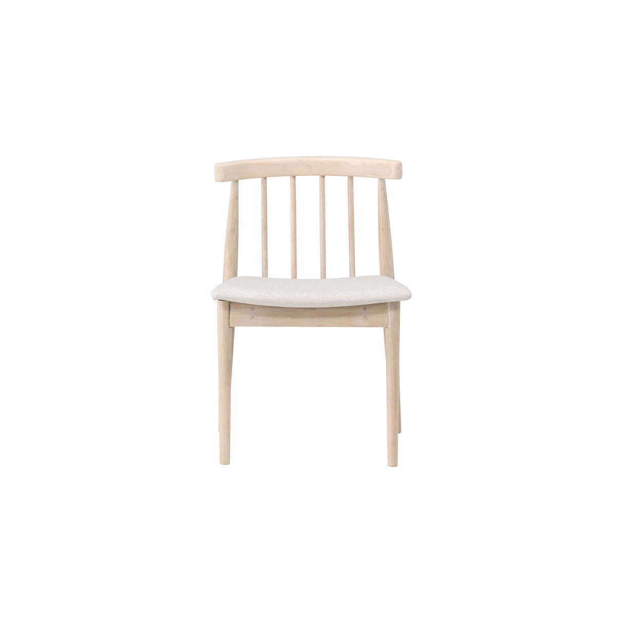 Flora Esszimmerstuhl 2er-Pack - Whitewash Beine / Beige Stoff - ZEN ZONE Furniture