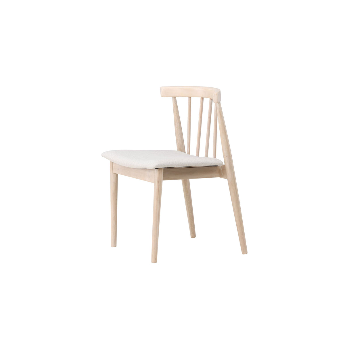 Flora Esszimmerstuhl 2er-Pack - Whitewash Beine / Beige Stoff - ZEN ZONE Furniture