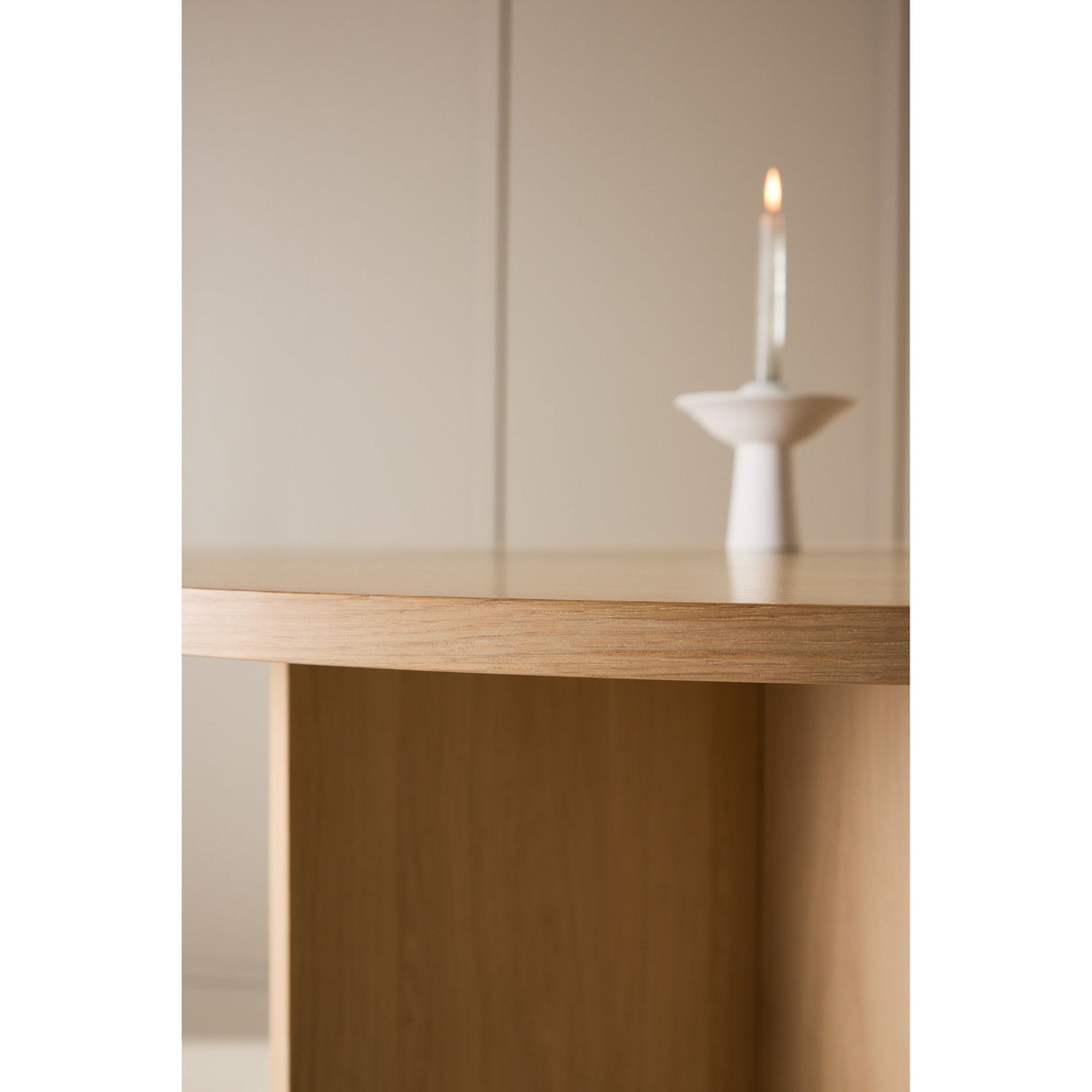 Strada Esstisch - Weiß gekalkt / Eiche furniert 120 x 120 x 74 cm - ZEN ZONE Furniture