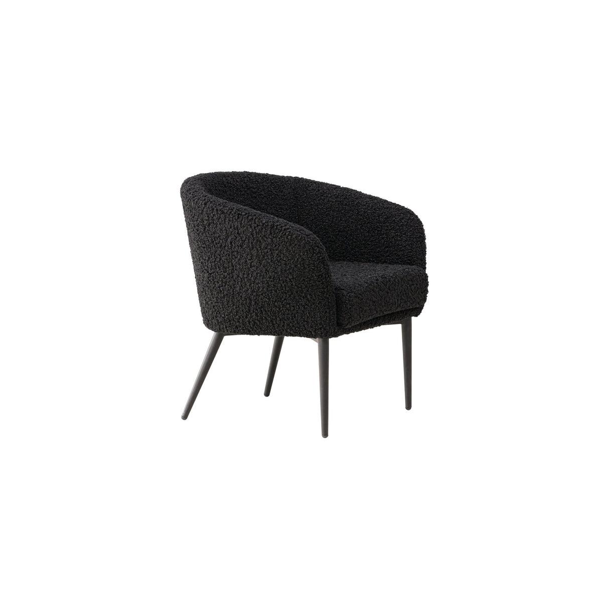 Flauschiger Sessel - Schwarz / Schwarzer Teddy - ZEN ZONE Furniture