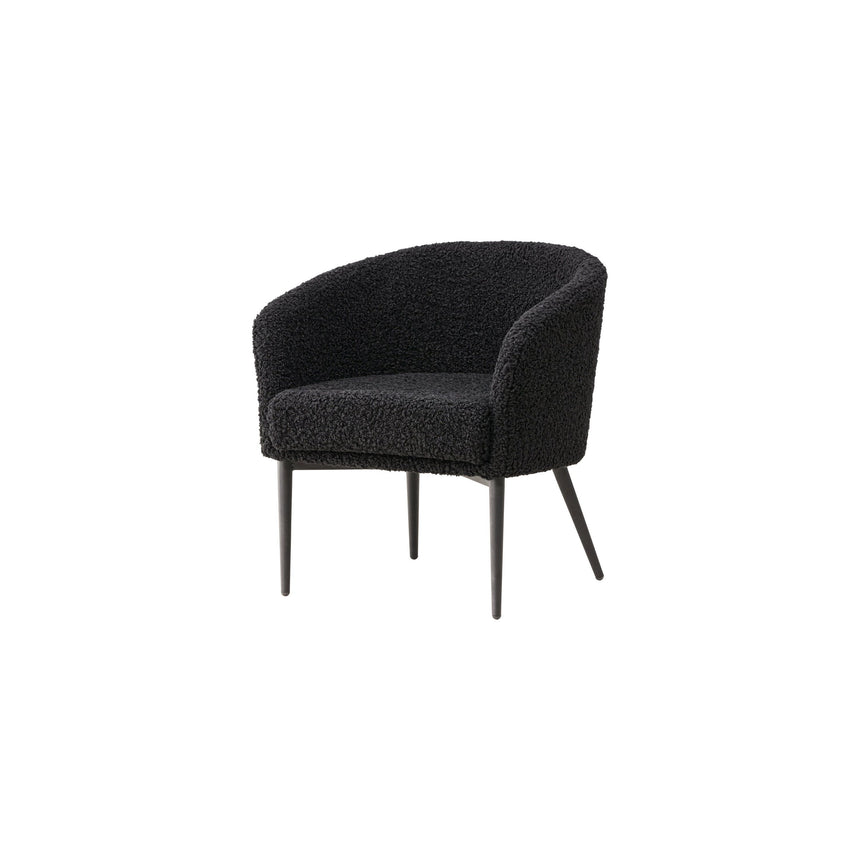 Flauschiger Sessel - Schwarz / Schwarzer Teddy - ZEN ZONE Furniture