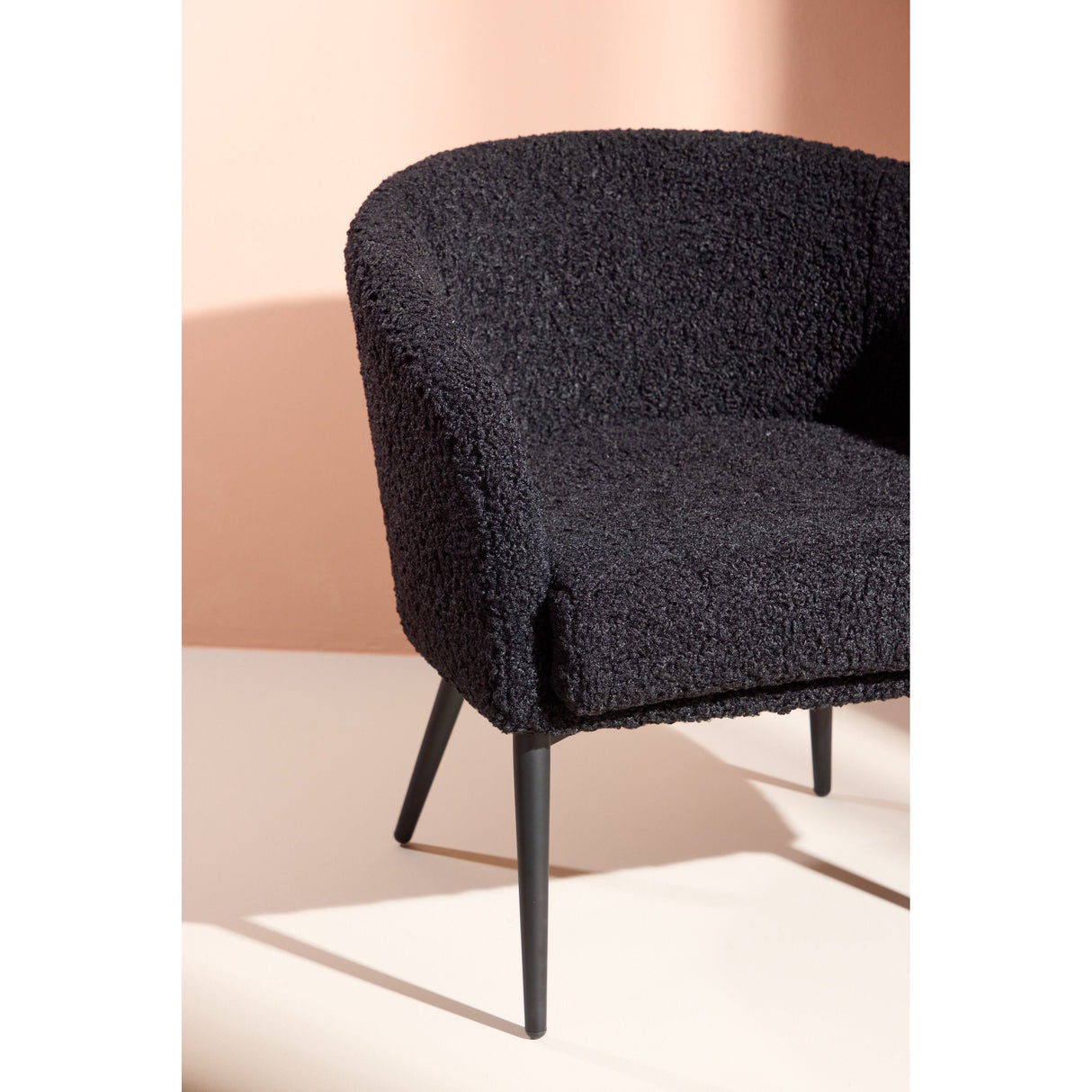 Flauschiger Sessel - Schwarz / Schwarzer Teddy - ZEN ZONE Furniture