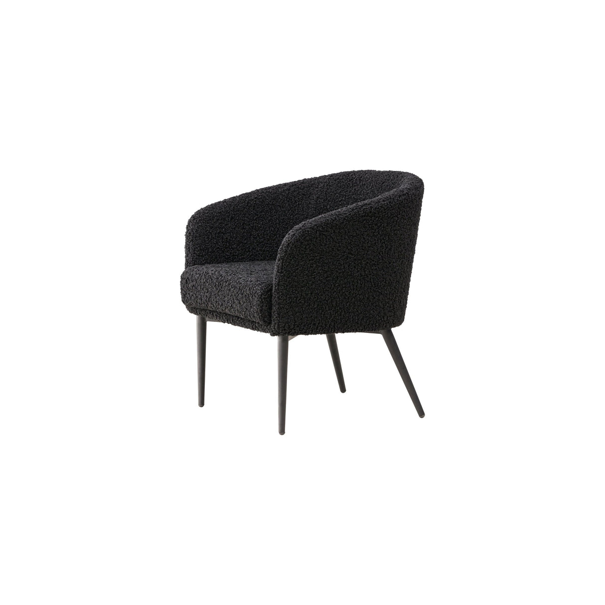 Flauschiger Sessel - Schwarz / Schwarzer Teddy - ZEN ZONE Furniture