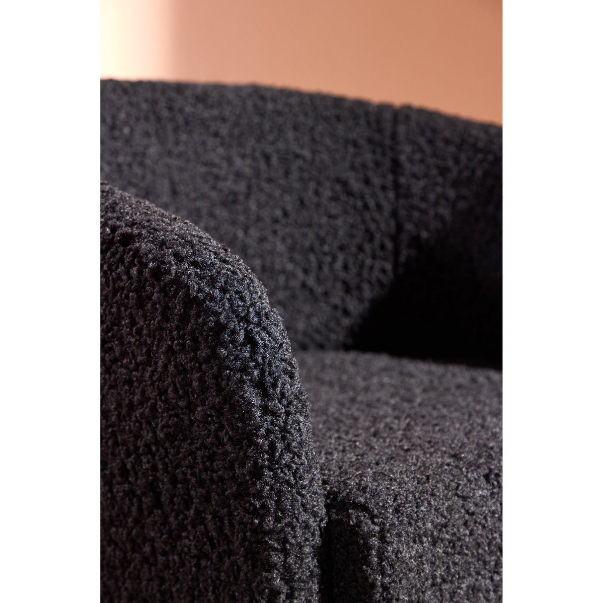 Flauschiger Sessel - Schwarz / Schwarzer Teddy - ZEN ZONE Furniture