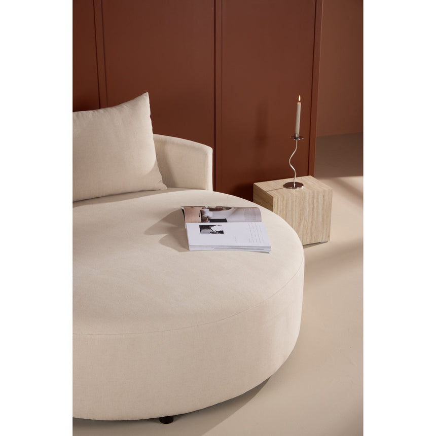 Kelso Sofa - Holz/ Beige Leinen 150 cm - ZEN ZONE Furniture