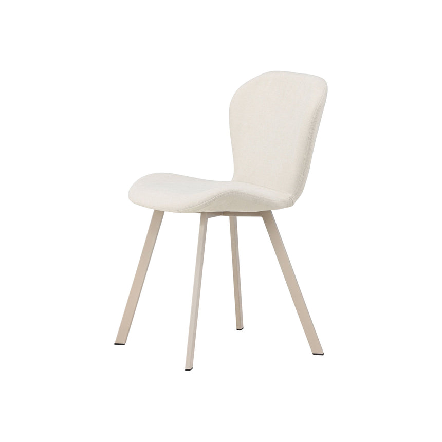 Lilja Esszimmerstuhl 2er-Pack - Beige / Schwarz Stoff - ZEN ZONE Furniture
