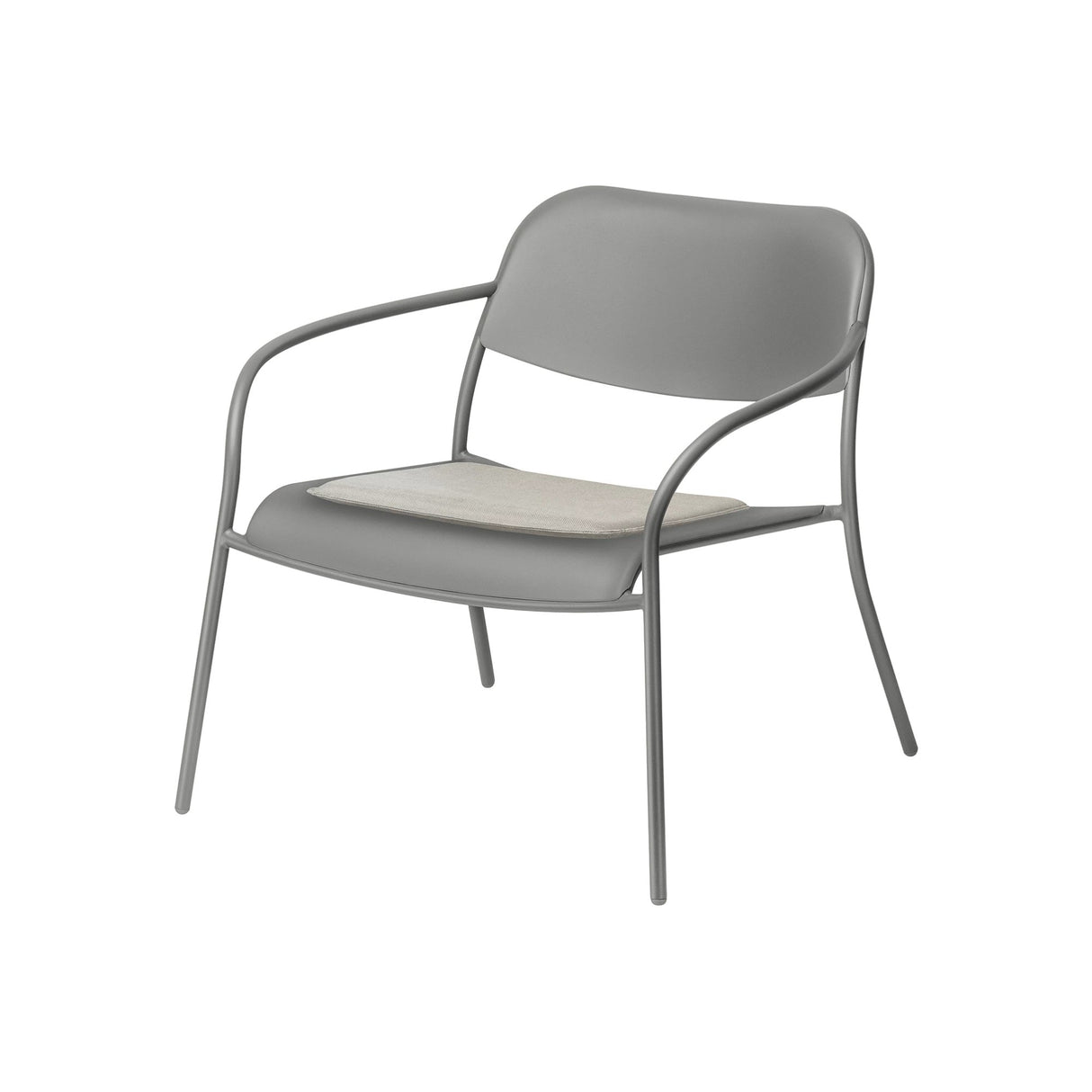 Sitzkissen - YUA - in Melange Gray für Loungesessel, 46x41 cm - ZEN ZONE Furniture