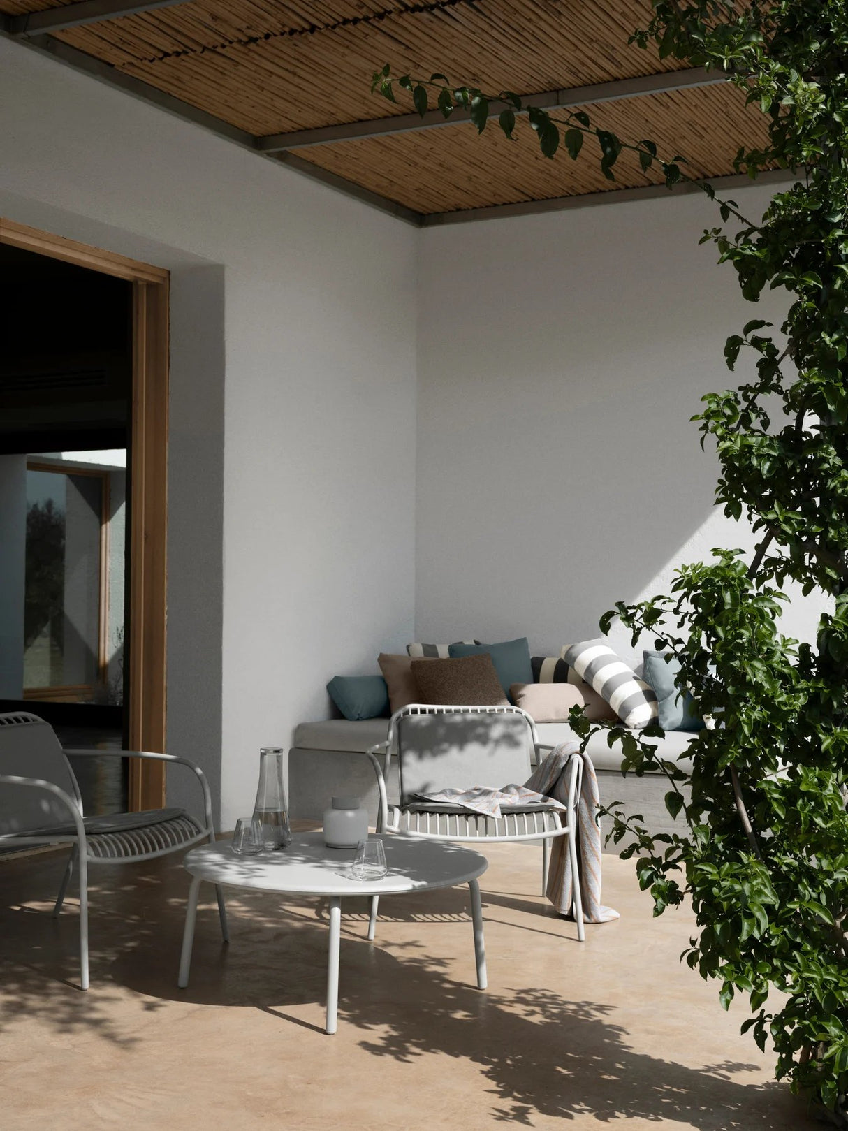 Sitzauflage - YUA - Farbe Melange Gray für Loungesessel, 46x75 cm - ZEN ZONE Furniture
