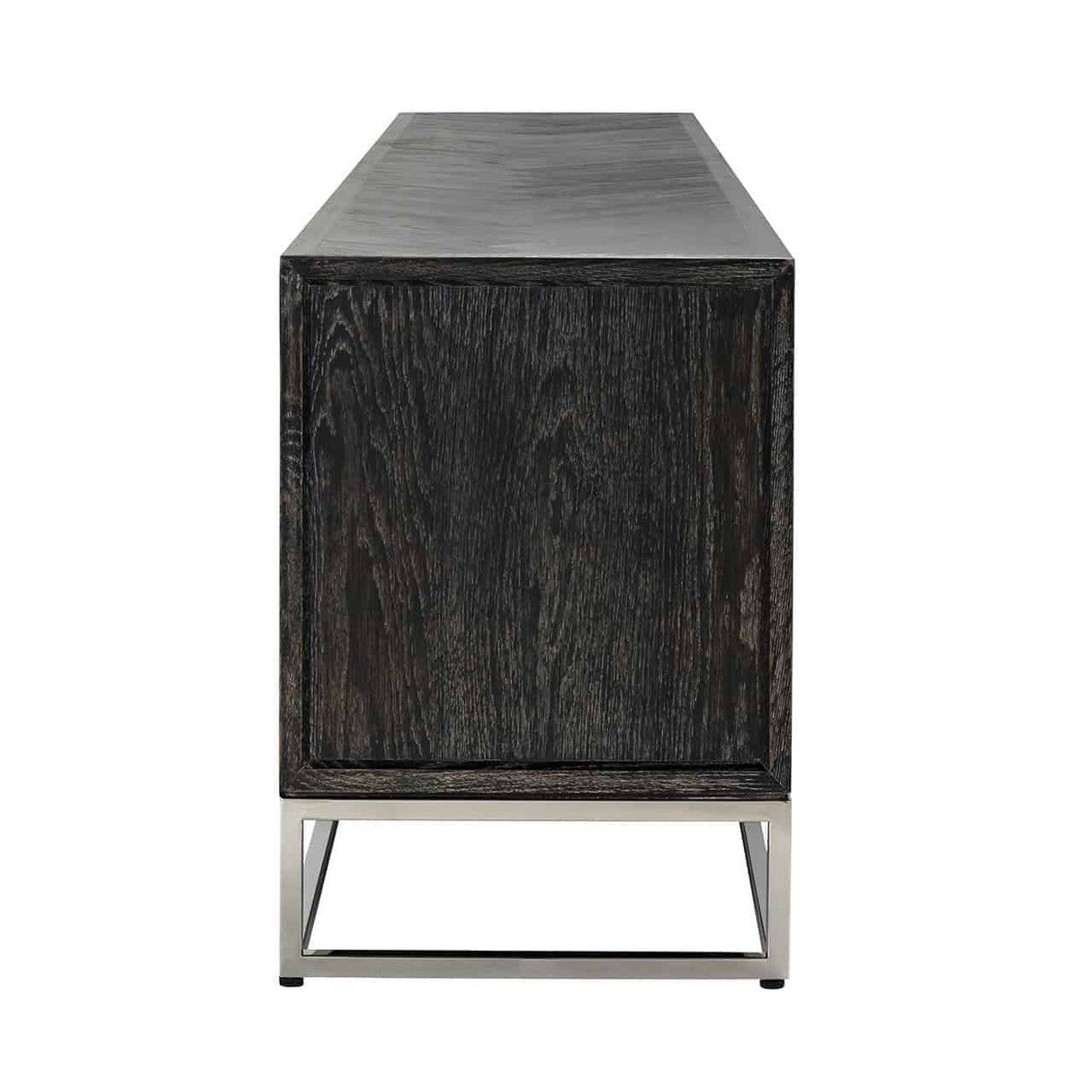 TV Kommode 220 Blackbone silver 4-Türen (Black rustic) - ZEN ZONE Furniture