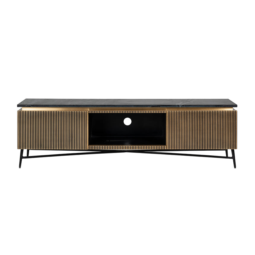TV Kommode Ironville 2-Türen (Gold) - ZEN ZONE Furniture