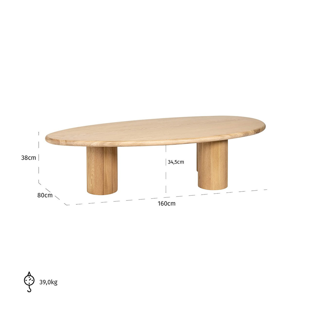 Couchtisch Oakley (Natural oak) - ZEN ZONE