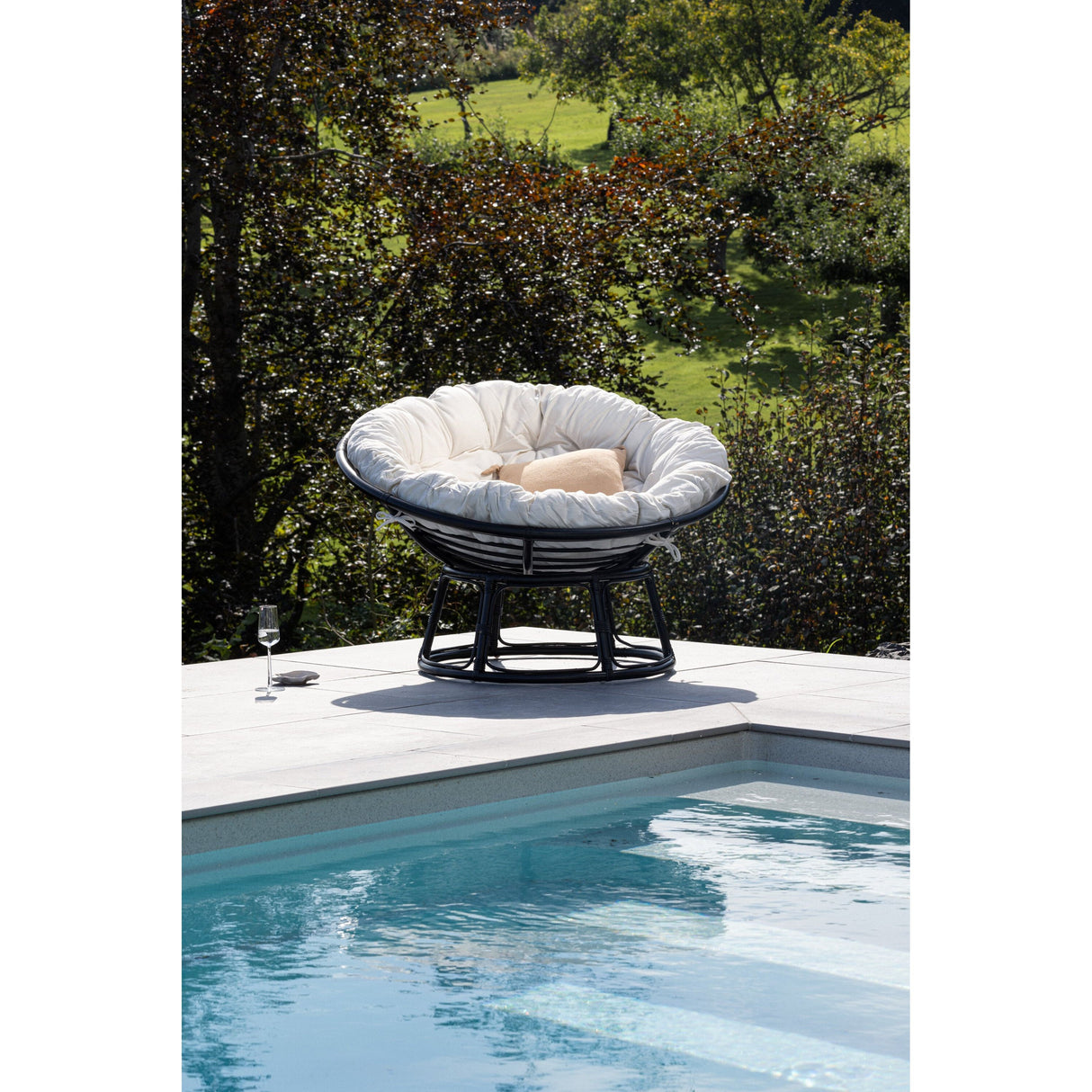 Bonnie Loungechair Schwarz / Offwhite Polyester - ZEN ZONE Furniture