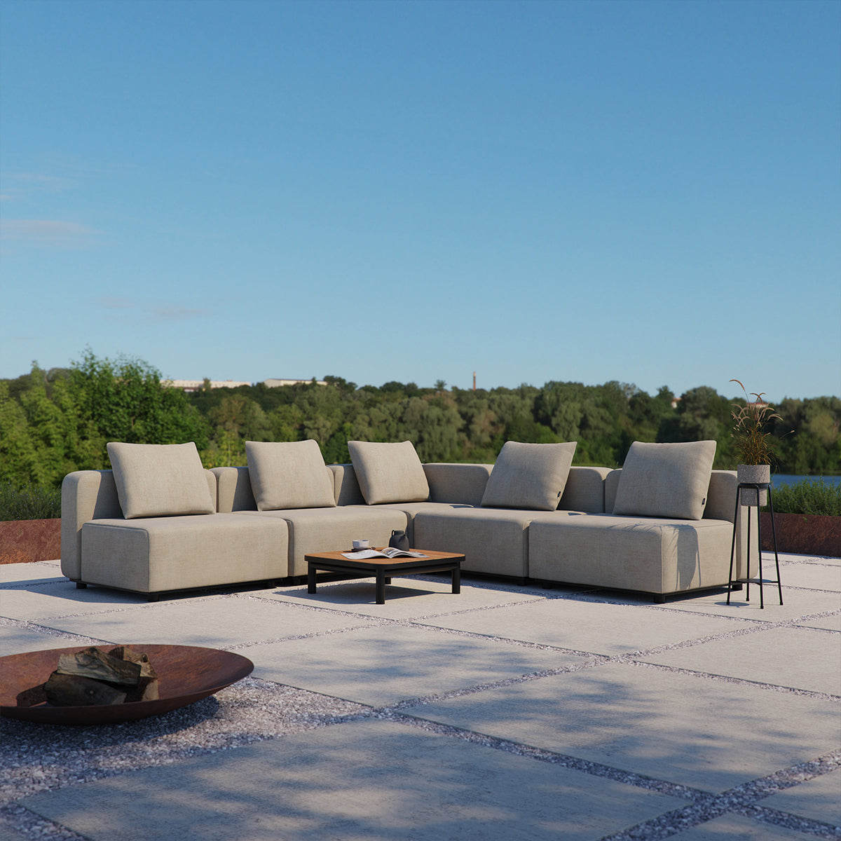 Cobana Lounge Sofa - Corner Sand - ZEN ZONE