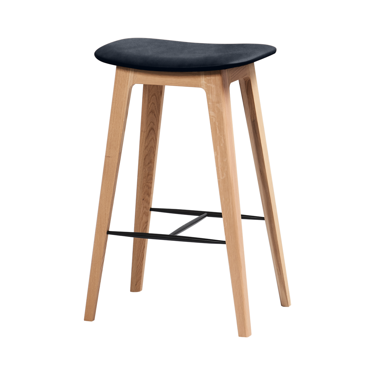 Nordic Bar chair Oak n/s low - Luna Carbon - ZEN ZONE