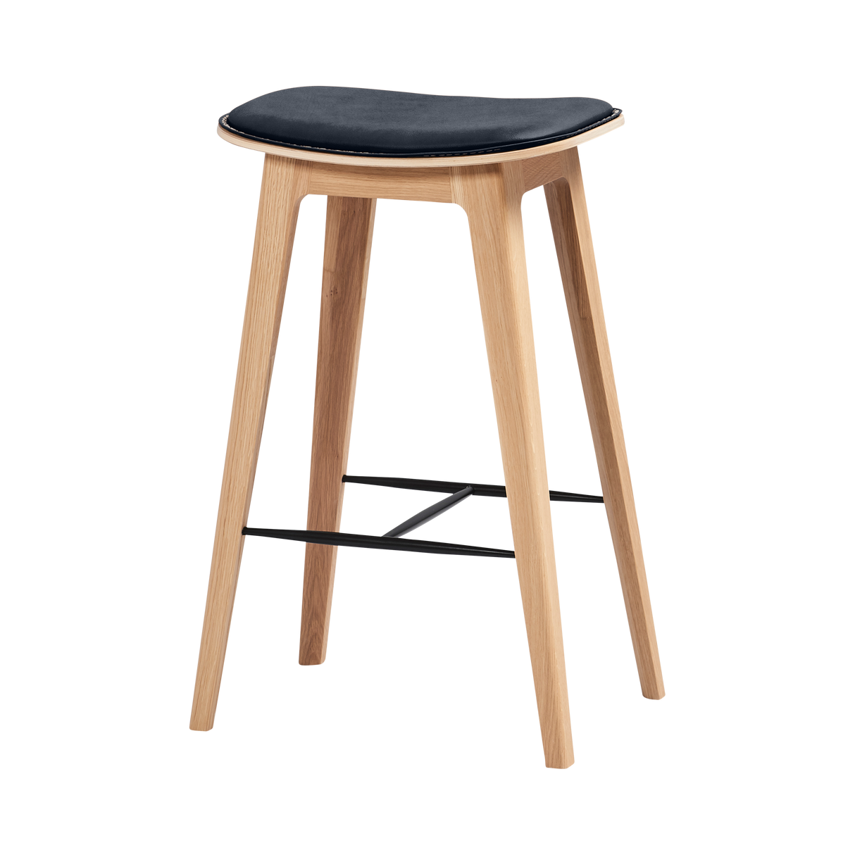 Nordic Bar chair Oak w/s high - Luna Carbon - ZEN ZONE