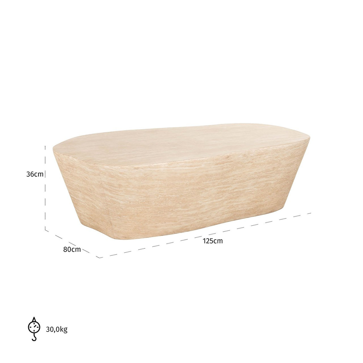 Couchtisch Fictus Travertin faux (Beige) - ZEN ZONE