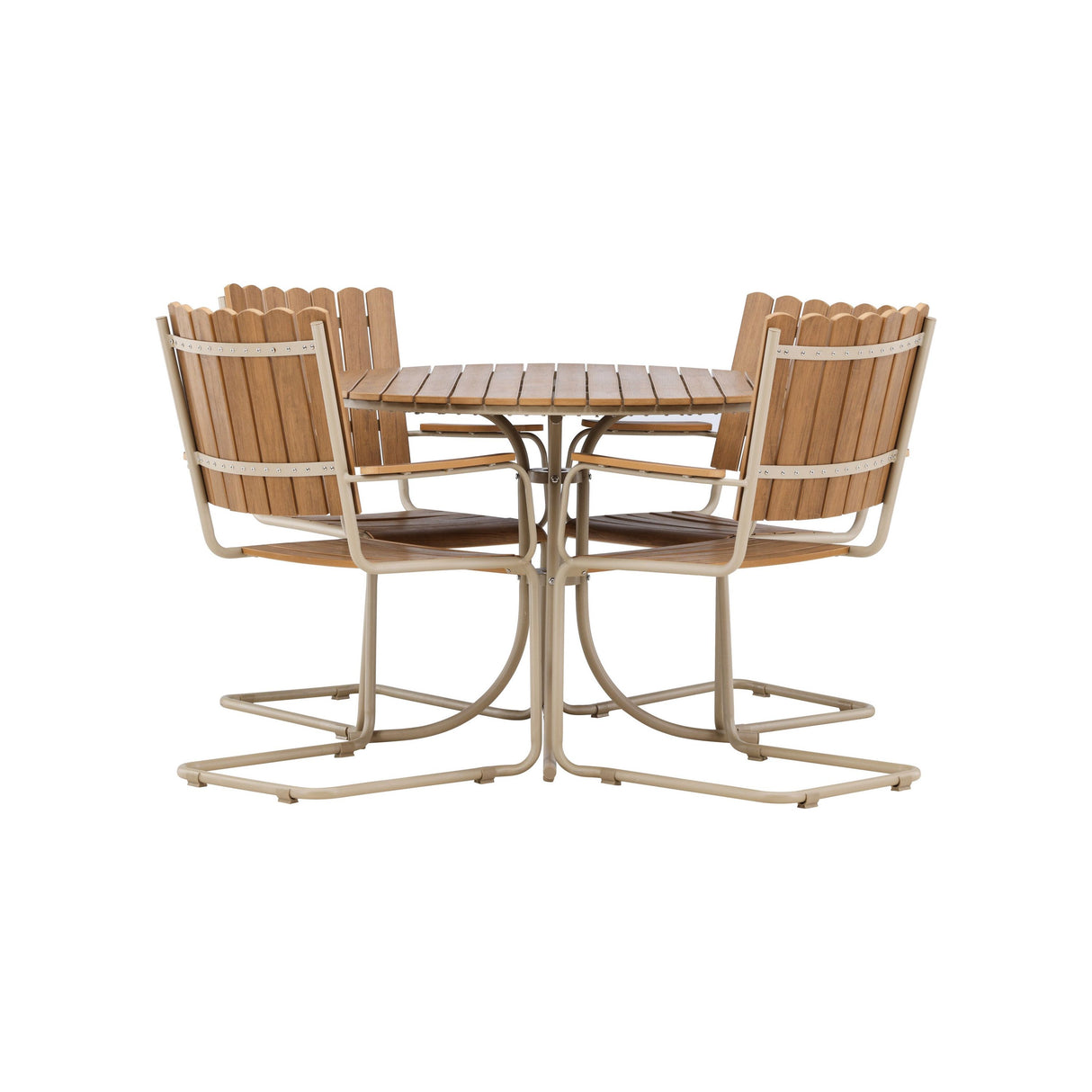 Holmsund Esszimmergarnitur Beige / Polywood - ZEN ZONE Furniture