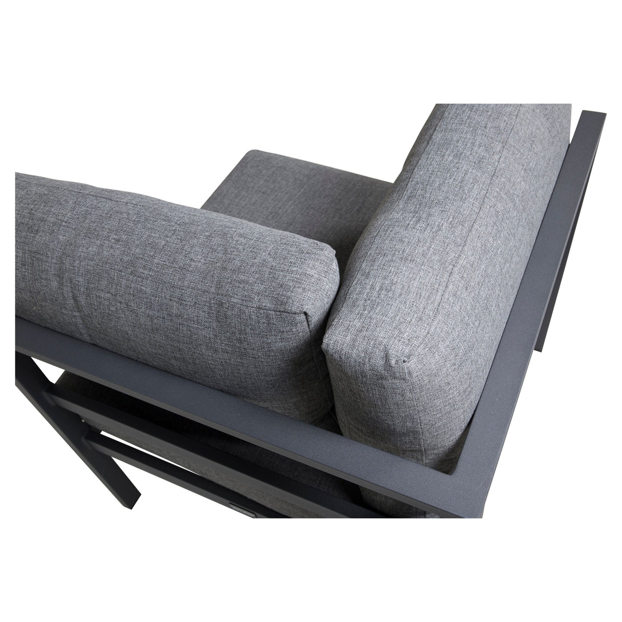 Copacabana Eckteil - Schwarzes Alu / Graues Kissen - ZEN ZONE Furniture