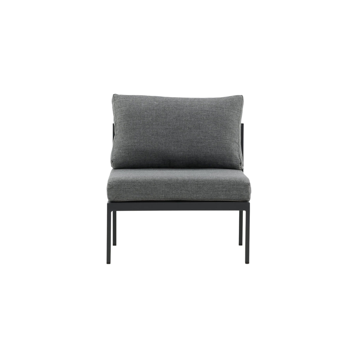 Copacabana Mittelteil - Schwarzes Alu / Graues Kissen - ZEN ZONE Furniture